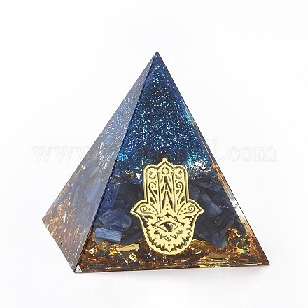Resin Orgonite Pyramid Home Display Decorations G-PW0004-56A-16-1