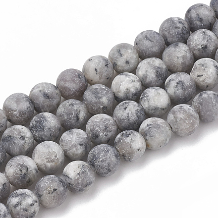 Natürliche Sesam Jaspis / Kiwi Jaspis Perlen Stränge G-T106-161-1