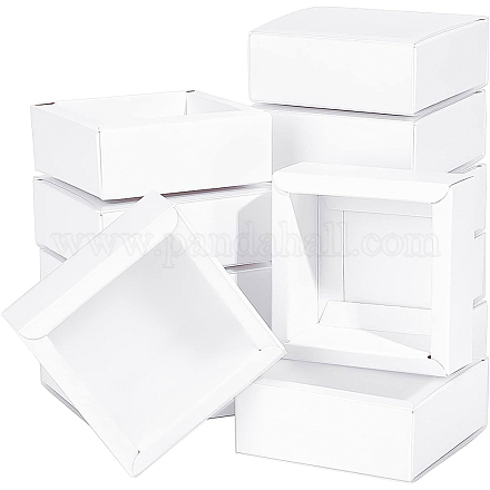 BENECREAT 16 Packs 8.3x8.3x3.2cm Clear Frosted PVC Cover Drawer Boxes CON-WH0085-27-1