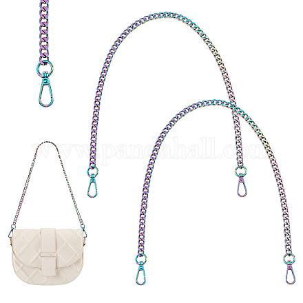 Pandahall elite 2pcs manijas de la bolsa de la cadena del encintado de la aleación del cinc FIND-PH0009-82A-1