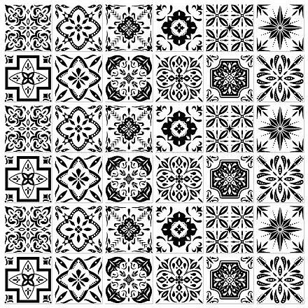 Pegatinas de azulejos de pvc impermeables DIY-WH0454-010-1