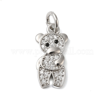 Подвески из латуни и прозрачного циркония с покрытием стойки KK-S372-16P-1