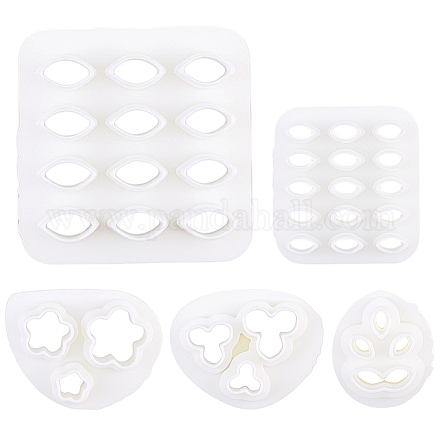 5шт 5 вида пластиковых глиняных прессованных форм DIY-SC0031-03-1