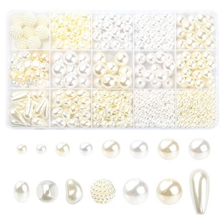 Perle acriliche di perle finte e perle di perle finte in plastica abs DIY-FS0003-31-1