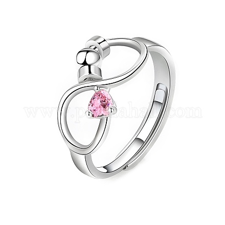 Регулируемое кольцо «Бесконечность» со стразами в цвете камня по случаю рождения PW-WG31718-07-1