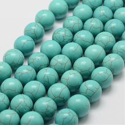 Synthetic Howlite Bead Strand G-P228-04-14mm-1