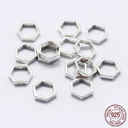 925 Sterling Silber Perlenrahmen STER-F036-12S-8.5x7.5-1