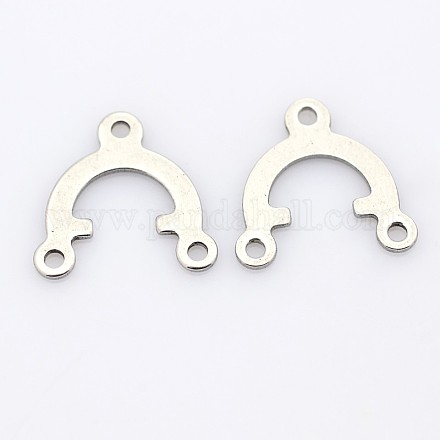 201 Stainless Steel 3-Hole Slice Chandelier Components STAS-P073-20-1