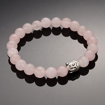 Pierres précieuses bouddhiste bracelets perles extensibles X-BJEW-JB01874-02-1