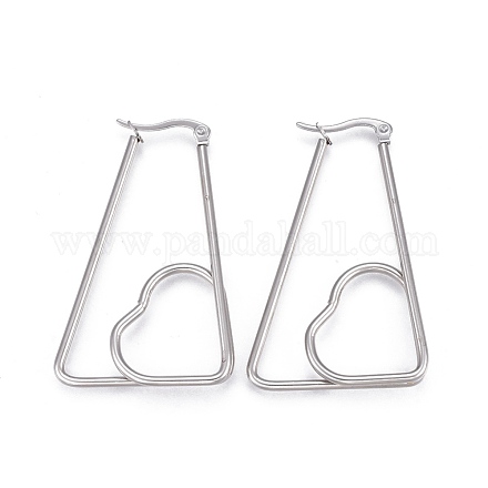 201 Stainless Steel Hoop Earrings EJEW-A052-21A-1