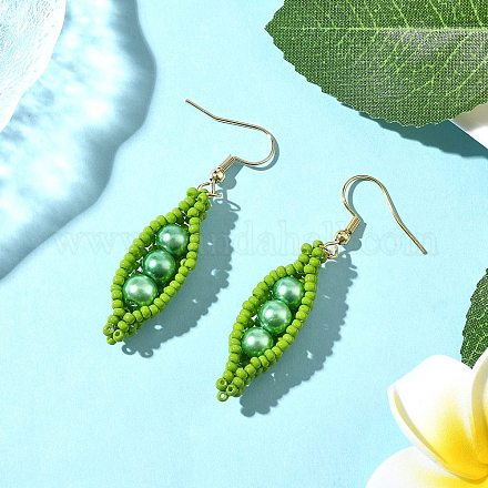 Серьги-подвески в форме гороха из нержавеющей стали 304 EJEW-MZ00557-1