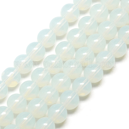 Chapelets de perles en verre imitation jade X-GR12mm69Y-1