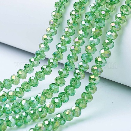 Electroplate Glass Beads Strands X-EGLA-A034-T4mm-B11-1
