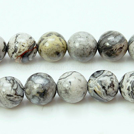 Carte naturelle pierre / pierre picasso / perles jaspe picasso X-G-G047-4mm-1