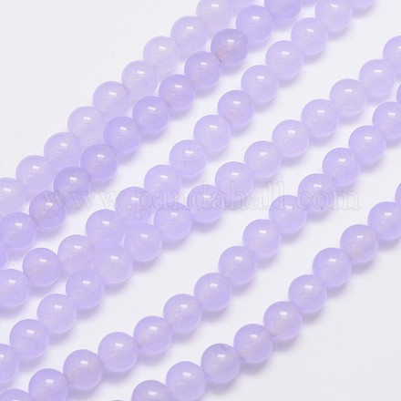 Chapelets de perles en jade de malaisie naturelle et teinte X-G-A146-6mm-A18-1