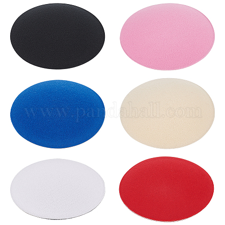 BENECREAT 6Pcs 6 Colors EVA Cloth Round Fascinator Hat Base for Millinery Magic AJEW-BC0006-49-1