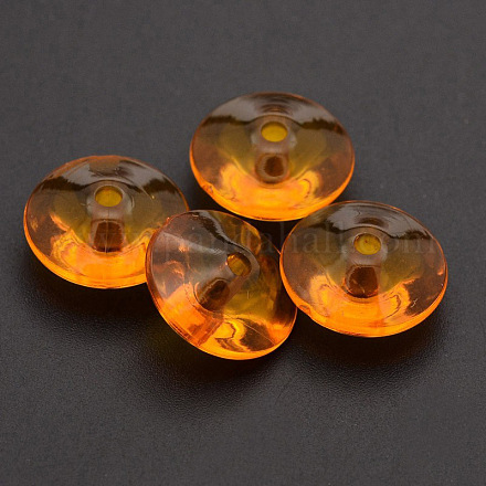 Faceted Rondelle Transparent Acrylic Beads TACR-P053-24G-1