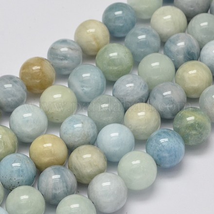 Ronds turquoises naturel perles brins G-K068-05-12mm-1