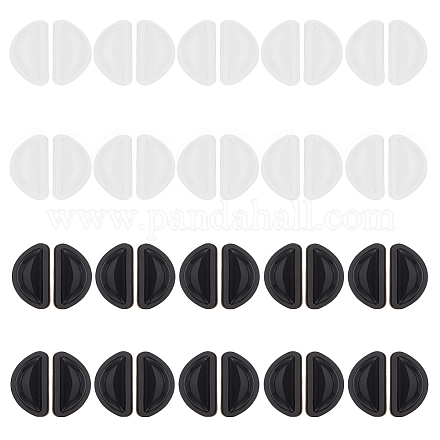 20 пара двухцветных силиконовых носоупоров для очков DIY-LP0001-69-1