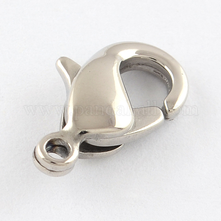 Polished 316L Surgical Stainless Steel Lobster Claw Clasps STAS-R072-21-1