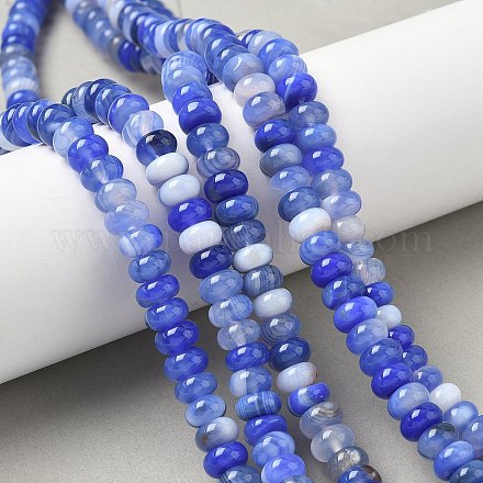 Натуральные полосатые агатовые бусы G-F790-I01-01C-1