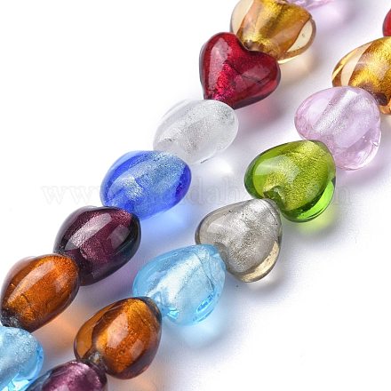 Chapelets de perles d'argent au chalumeau fait main FOIL-K001-01B-1