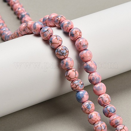 Синтетических нитей бирюзовые бусы TURQ-F019-03F-1