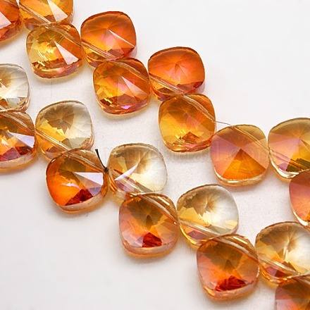 Electroplate Crystal Glass Beads Strands EGLA-F028-A07-1