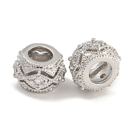 Покрытие стойки латунь микропаве прозрачные кубические циркониевые бусины KK-U030-17P-1