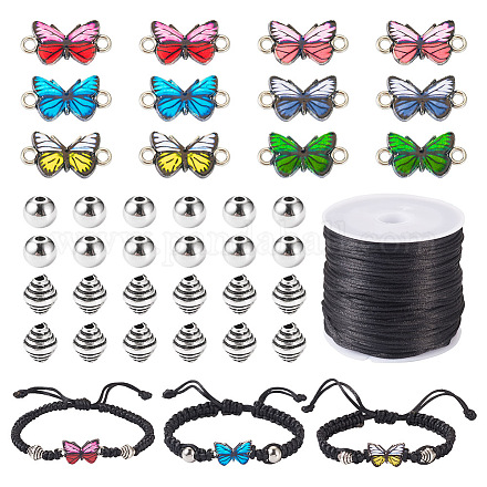 Pandahall fai da te kit per la creazione di braccialetti a farfalla DIY-TA0004-90-1