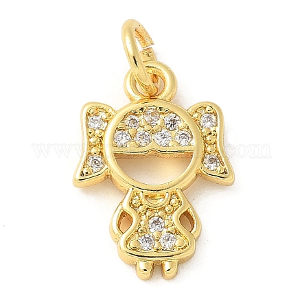 Латунные микро проложить кубического циркония подвески KK-U053-01G-02-1