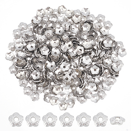 Unicraftale 300pcs 304 Perlenkappen aus Edelstahl STAS-UN0035-13-1