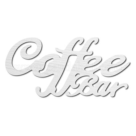 Creatcabin letrero de barra de café WOOD-WH0123-039-1