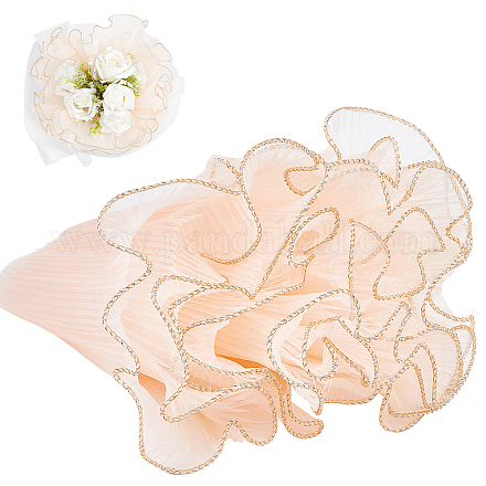Fil de gaze ondulé froissé bouquets de fleurs emballage d'emballage DIY-WH0039-430B-1