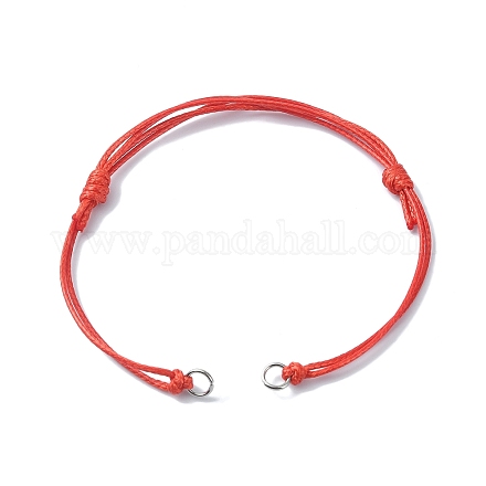 Fabricación de pulseras de cordón de poliéster encerado coreano AJEW-JB01195-05-1
