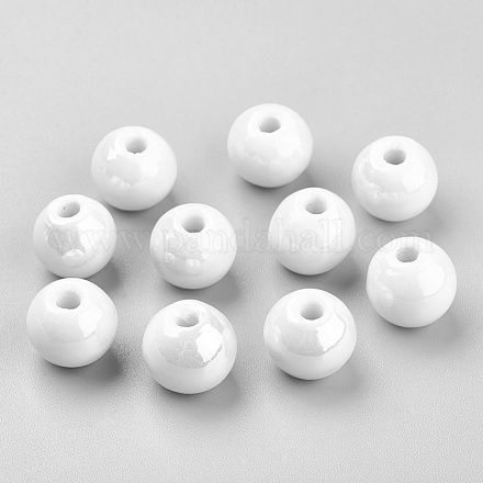 Perles en porcelaine manuelles PORC-D001-12mm-04-1