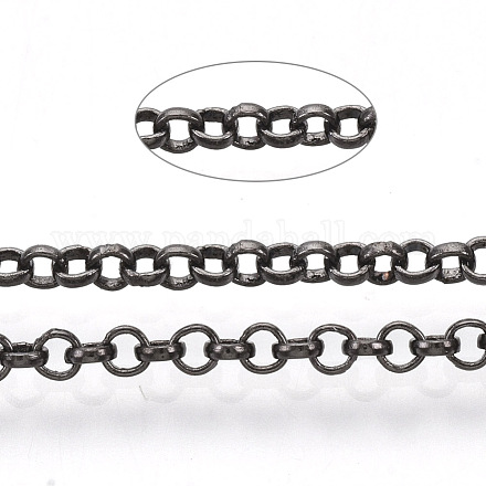 Soldered Brass Coated Iron Rolo Chains CH-S125-08A-B-1