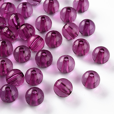Perles en acrylique transparente MACR-S370-A10mm-743-1