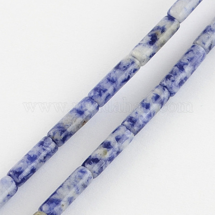 Natürlichen blauen Fleck Edelsteinperlen Stränge X-G-R181-16-1