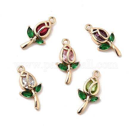 Латунные микро проложить кубического циркония подвески KK-D408-01KCG-1