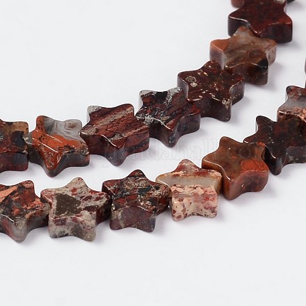 Natural Agate Star Bead Strands G-M201-32-8mm-1