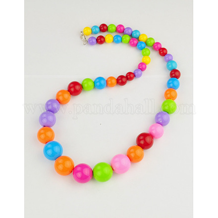 Collier de perles acrylique PJN106-17-1