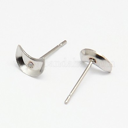 304 Stainless Steel Stud Earring Findings STAS-I010-01-1