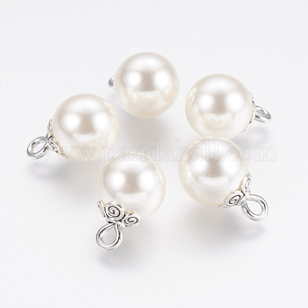De aleación de acrílico colgantes de perlas PALLOY-G196-12AS-1