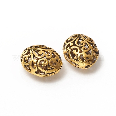 Stile tibetano in lega ovale filigrana perle cave PALLOY-J564-05AG-1