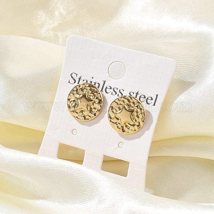 Серьги-гвоздики из нержавеющей стали 304 EJEW-F354-06G-01-1