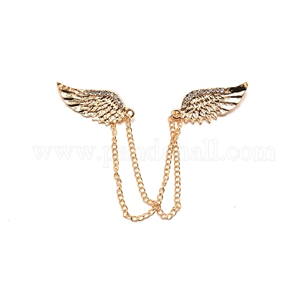 Мужские хрустальные крылья шарф воротник брошь булавка на лацкан&nbsp;JEWB-WH0022-22A-1