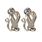316 Surgical Stainless Steel Rhinestone Clip-on Earring Settings, Stainless Steel Color, 13x9x6.5mm, Hole: 1.2mm