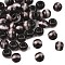 Opaque Acrylic European Beads, Rondelle, Large Hole Bead, Two Tone, Coffee, 13.5~14x11mm, Hole: 6.5mm