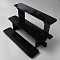 3-Tier Desktop Acrylic Jewelry Display Riser Stands, for Eyeglasses, Jewelry, Ornaments, Black, 22.5x40x24cm